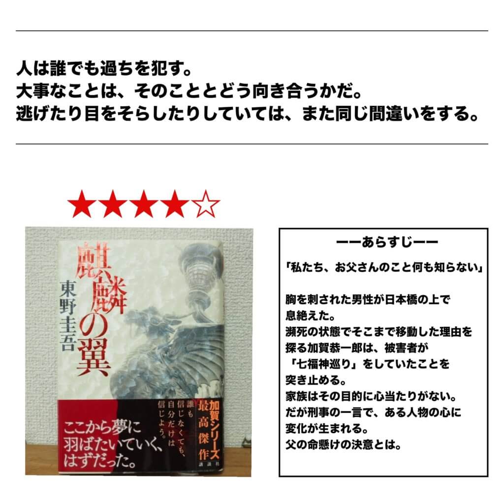 21年版 東野圭吾の泣ける感動の小説ベスト10作品紹介 手紙 赤い指 ナミヤ雑貨